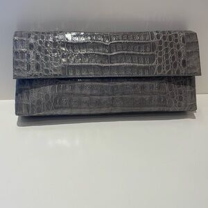 Nancy Gonzalez Grey Croc Cluch